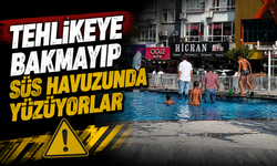 Adapazarı Gar Meydanı’ndaki Süs Havuzlarında Tehlikeli Serinleme