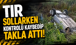 Otomobil Şarampole Uçup Ters Döndü: Baba ve Kızı Yaralandı