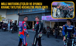 Milli motosikletçiler ve oyuncu Kıvanç Tatlıtuğ Kocaeli'de piste çıktı