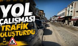 Yol çalışması trafik oluşturdu
