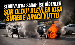 Serdivan'da sabah işe gidenler şok oldu! Alevler kısa sürede aracı yuttu