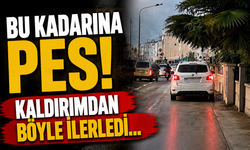 Bu kadarına pes! Kaldırımdan böyle ilerledi...