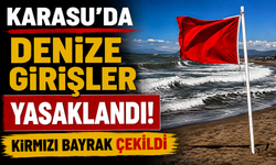 Karasu’da denize girişler yasaklandı! Kırmızı bayrak çekildi
