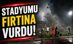 Stadyumu fırtına vurdu
