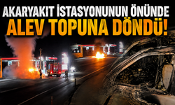 Akaryakıt İstasyonunun Önünde Alev Topuna Döndü! Erenler'de Gece Yarısı Korku Dolu Anlar