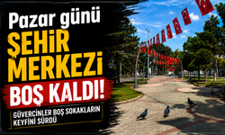 Pazar günü şehir merkezi boş kaldı! Güvercinler boş sokakların keyfini sürdü
