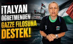 İtalyan öğretmenden Gazze filosuna destek!