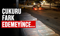 Karasu’da Otomobil Altyapı Çukuruna Düştü