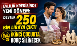 Evlilik kredisinde yeni dönem: Destek 250 bin liraya çıktı, ikinci çocukta borç silinecek
