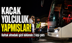 Otobüs yolculuğunda koltuk altındaki gizli bölümde 2 kişi çıktı!