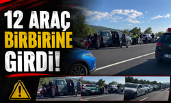 12 araç birbirine girdi: 6 yaralı!