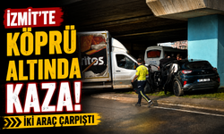 İzmit’te Köprü Altında Kaza! İki Araç Çarpıştı