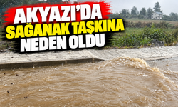 Akyazı’da sağanak taşkına neden oldu