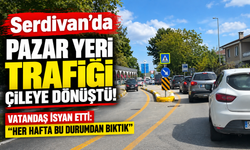 Serdivan’da pazar yeri trafiği çileye dönüştü!