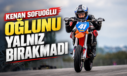 Kenan Sofuoğlu, pistte mücadele eden oğlu Zayn Sofuoğlu'nu yalnız bırakmadı