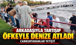 Arkadaşıyla tartışıp öfkeyle denize atladı: Cankurtaranlar yetişti