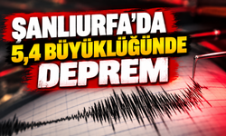 Şanlıurfa'da 5,4 büyüklüğünde deprem