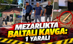 Mezarlıkta baltalı kavga: 1 yaralı