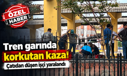 Tren garında korkutan kaza! Çatıdan düşen işçi yaralandı