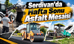 Serdivan’da hafta sonu asfalt mesaisi