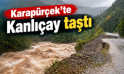 Karapürçek’te Kanlıçay taştı