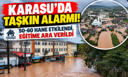 Karasu’da taşkın alarmı: 50-60 hane etkilendi, eğitime ara verildi