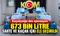 Kaçakçılığa dev operasyon: 673 bin litre sahte ve kaçak içki ele geçirildi