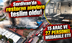 Alevlerin sardığı işletmeye 15 araç ve 27 personelle müdahale edildi!