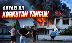 Akyazı’da müstakil ev alevlere teslim oldu