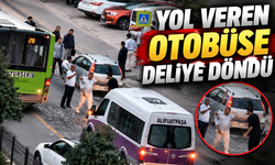 Yaya geçidinde kaza sonrası gerginlik kamerada