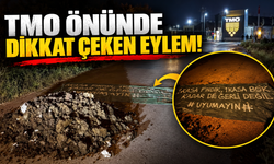 TMO önünde dikkat çeken eylem: Yola hayvan gübresi döktüler