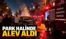 Erenler’de park halindeki otomobil alev alev yandı