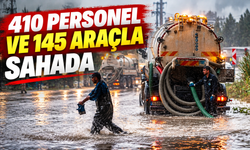 Sakarya’da yağmura karşı 410 personel, 145 araç sahada