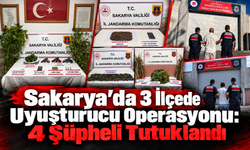Sakarya’da 3 İlçede Uyu*şt*urucu Operasyonu: 4 Şüpheli Tutuklandı