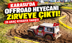 Karasu'da Offroad heyecanı zirveye çıktı! 25 araç kıyasıya yarıştı