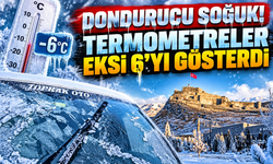 Kars'ta dondurucu soğuk! Termometreler eksi 6'yı gösterdi