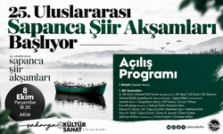 25. Uluslararası Sapanca Şiir Akşamları Başlıyor
