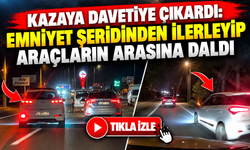 Sapanca'da trafikte tehlikeli anlar! Kazaya davetiye çıkardı