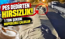 Pes dedirten hırsızlık! 1 ton şekeri mopedlerle çaldılar