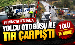 Yolcu otobüsü ile tır çarpıştı: 1 ölü, 15 yaralı