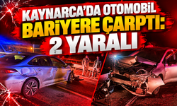 Kaynarca’da otomobil bariyere çarptı: 2 yaralı