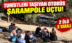 Aydın-İzmir Otobanı'nda feci kaza! Turist otobüsü ormanlık alana uçtu: 2 ölü, 9 yaralı
