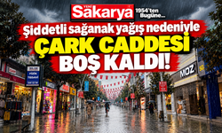 Sağanak yağış Çark Caddesi'ni boşalttı!