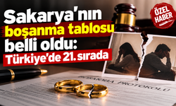 Sakarya’nın boşanma tablosu belli oldu: Türkiye’de 21. sırada