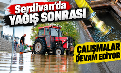 Serdivan’da Yağış Sonrası Çalışmalar Devam Ediyor