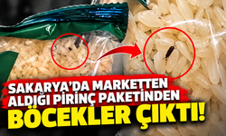 Sakarya’da marketten aldığı pirinç paketinden böcekler çıktı!