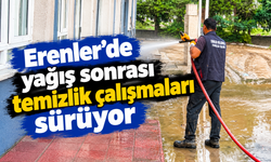 Erenler’de yağış sonrası temizlik çalışmaları sürüyor