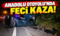 Anadolu Otoyolu'nda feci kaza! Takla atan aracını kontrol ederken canından oldu