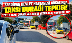 Serdivan Devlet Hastanesi arkasında taksi durağı tepkisi!
