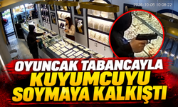 Oyuncak tabancayla kuyumcuyu soymaya kalkıştı